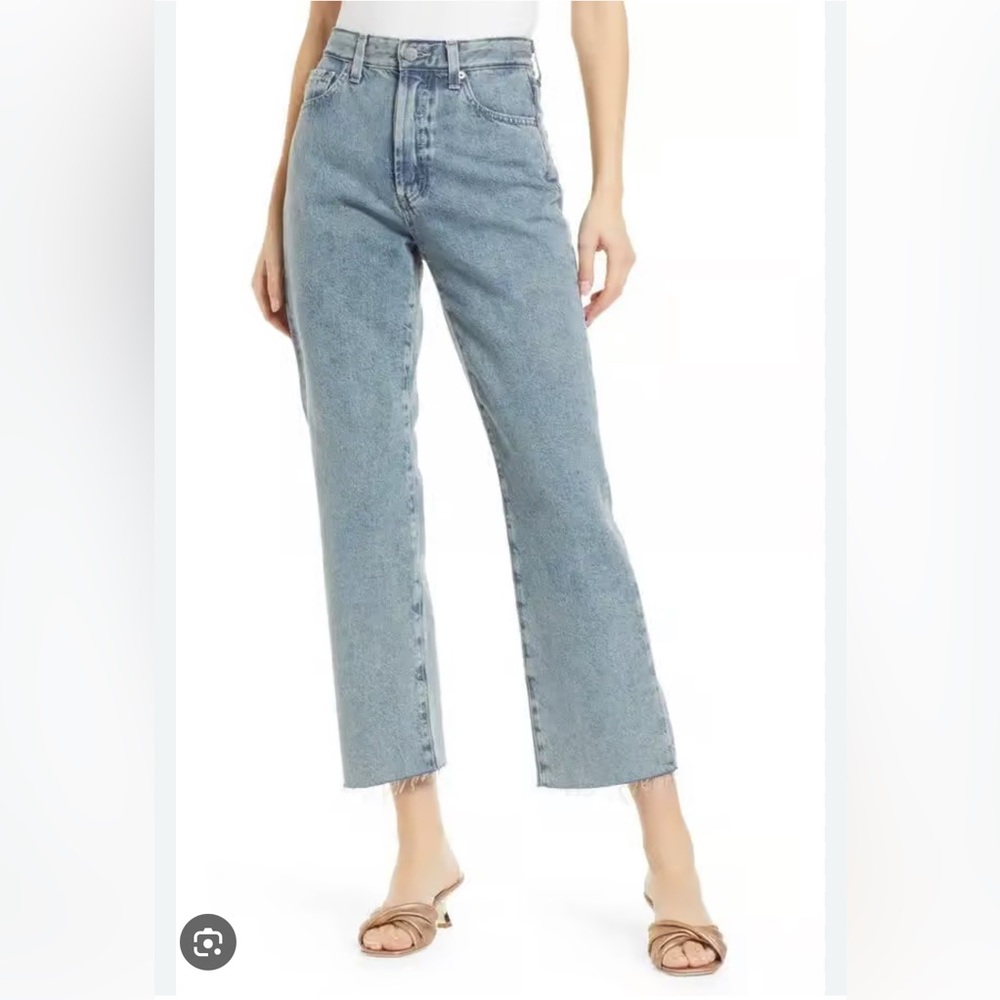 AG Alexxis Crop High-rise Straight Leg Jeans